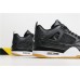 Men Air Jordan 4 Retro SE Laser Black Gum CI1184-001  All Black